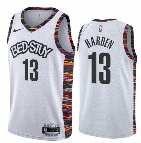 Personalized Brooklyn Nets 13 James Harden White 2020 City Edition Swingman Jersey