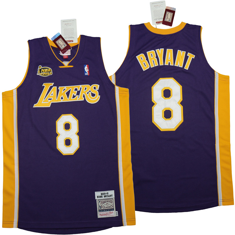 Personalized Lakers 8 Kobe Bryant Blue 2000-01 Throwback Jerseys