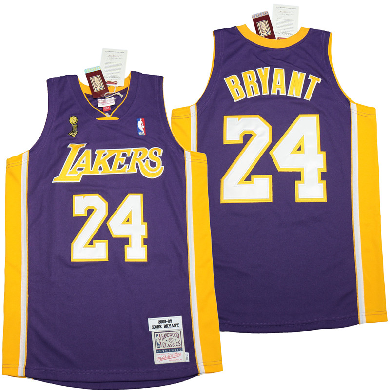 Personalized Lakers 8 Kobe Bryant Blue 2008-09 Throwback Jerseys