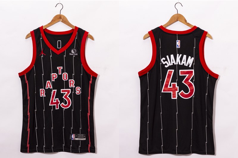 Personalized Men’s Toronto Raptors #43 Pascal Siakam Black 2021 Brand Jordan City Edition Swingman Jersey With The Sponsor Logo