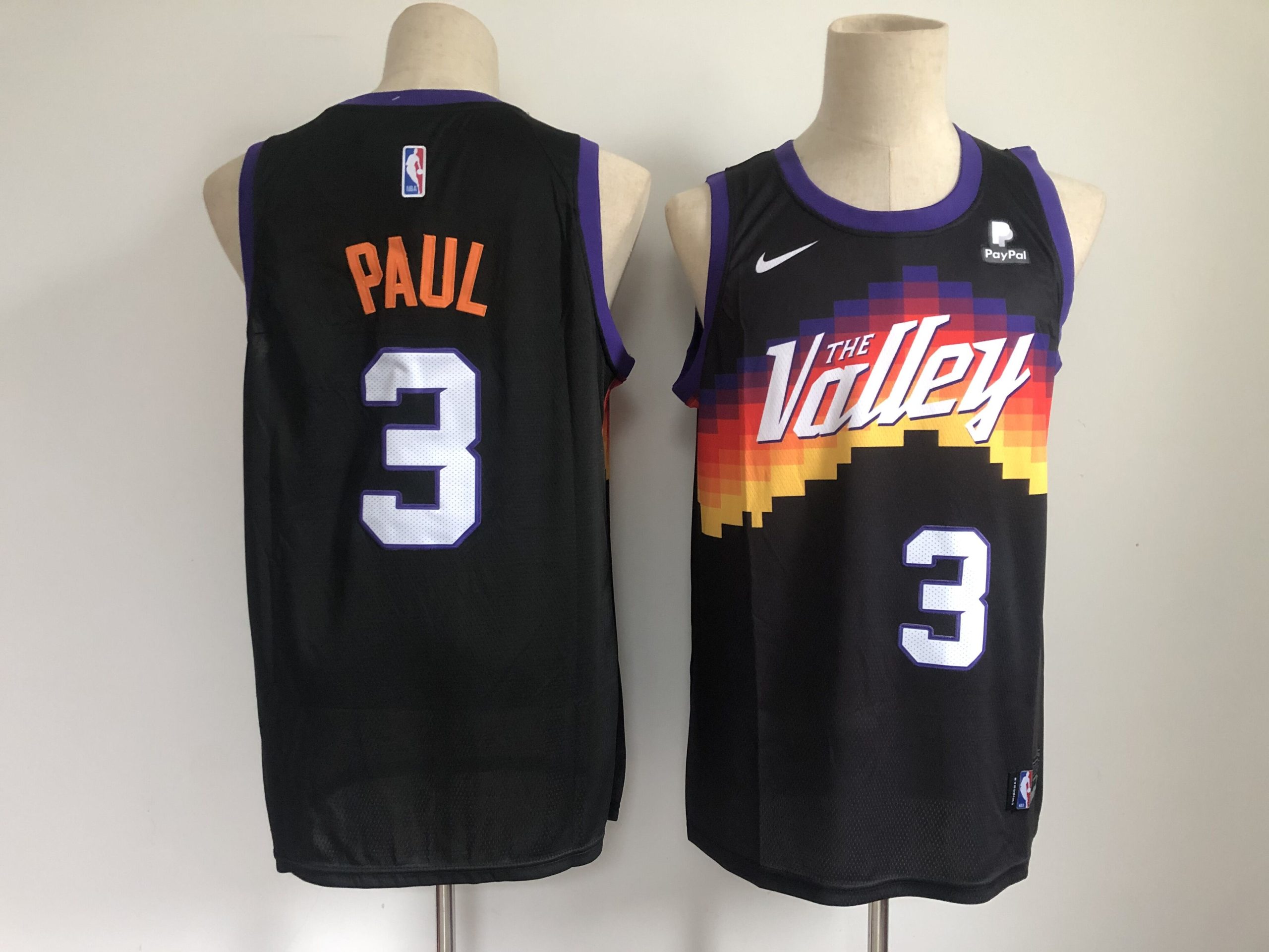 Personalized Men’s Phoenix Suns #3 Chris Paul Black 2021 City Edition NBA Swingman Jersey With The Sponsor Logo