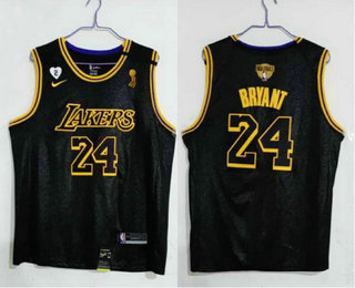 Personalized Men’s Los Angeles Lakers #24 Kobe Bryant Black 2020 NBA Finals Champions City Edition Stitched Jersey
