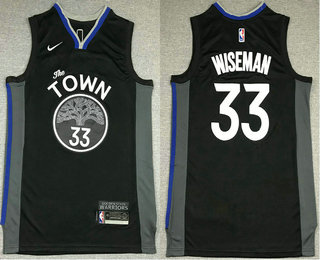Personalized Men’s Golden State Warriors #33 James Wiseman Black 2021 Swingman Stitched NBA Jersey