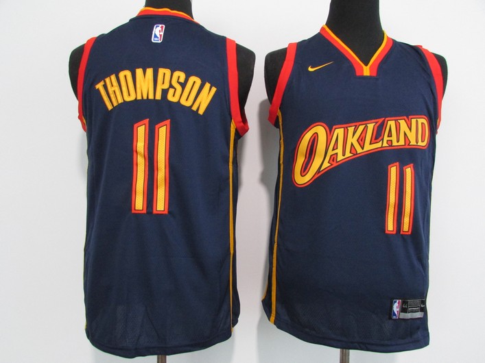 Personalized Men’s Golden State Warriors #11 Klay Thompson Black NEW 2021 City Edition Stitched Jersey
