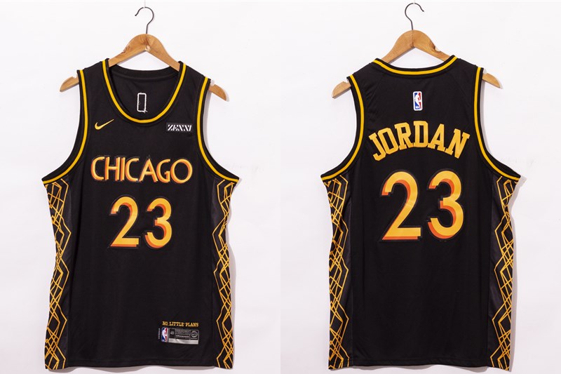 Personalized Men’s Chicago Bulls #23 Michael Jordan NEW Black 2021 Swingman City Edition Jersey