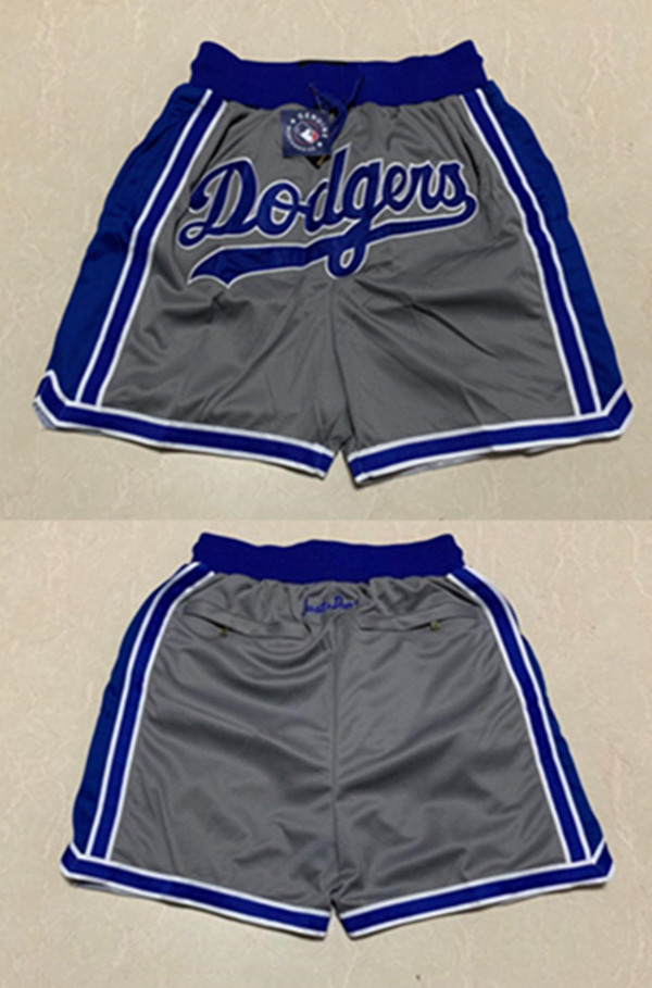 Personalized Men’s Los Angeles Dodgers Grey Shorts (Run Small)