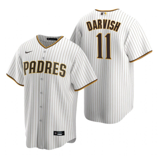 Personalized San Diego Padres #11 Yu Darvish White Home Coolbase Jersey