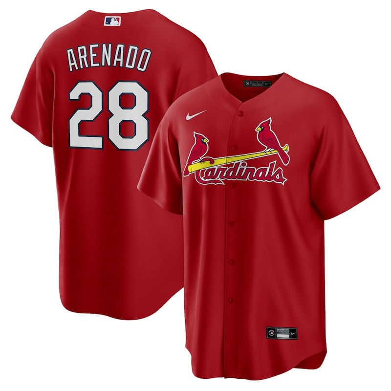 Personalized Cardinals 28 Nolan Arenado Red Cool Base Jersey