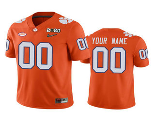 Personalized Men’s Clemson Tigers Orange 2020 National Championship Game Jersey