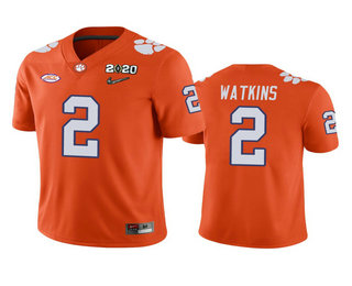 Personalized Men’s Clemson Tigers #2 Sammy Watkins Orange 2020 National Championship Game Jersey