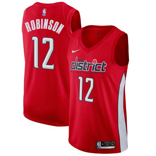 Personalized Wizards #12 Jerome Robinson Red NBA Swingman Earned Edition Jersey