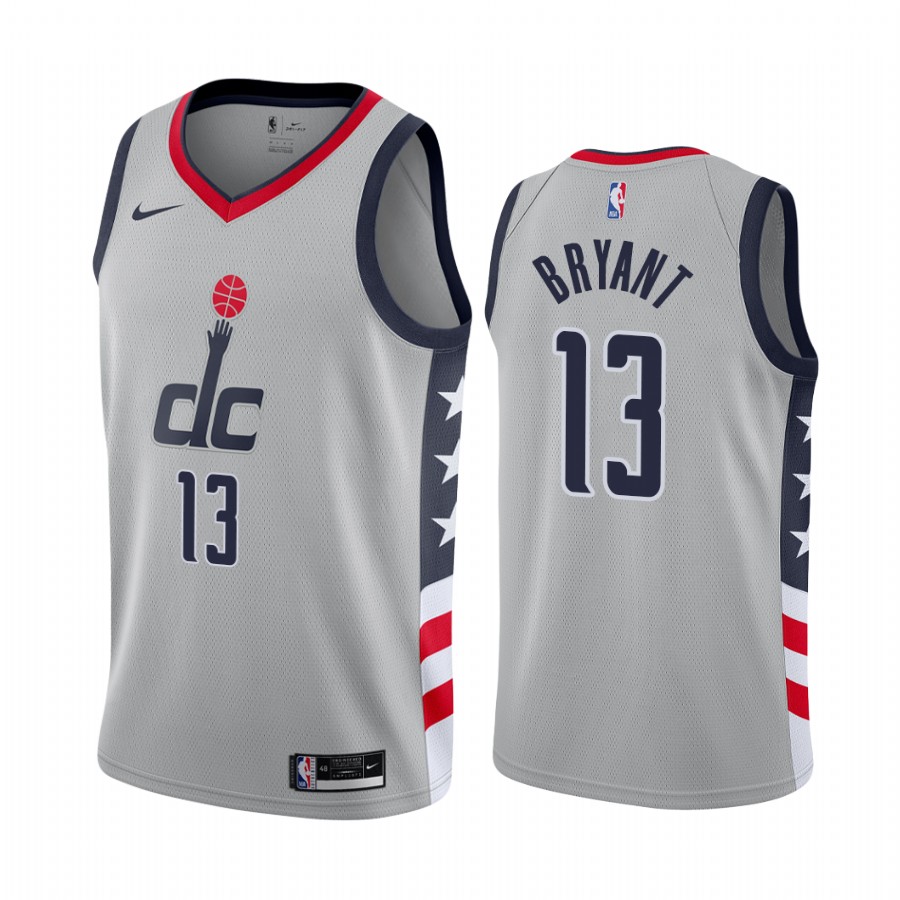 Personalized Wizards #13 Thomas Bryant Gray NBA Swingman 2020-21 City Edition Jersey