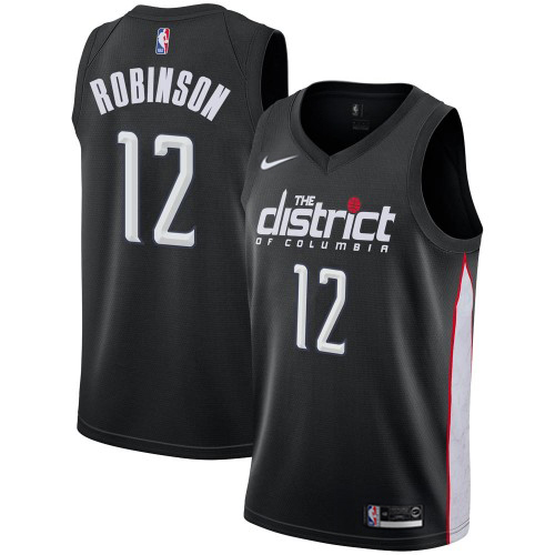 Personalized Wizards #12 Jerome Robinson Black NBA Swingman City Edition 2018 19 Jersey