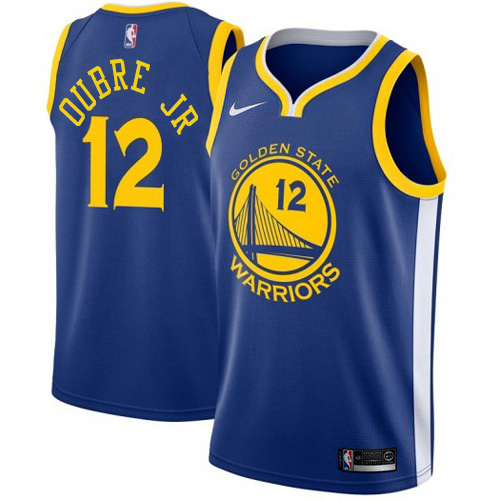 Personalized Warriors #12 Kelly Oubre Jr Blue NBA Swingman Icon Edition Jersey