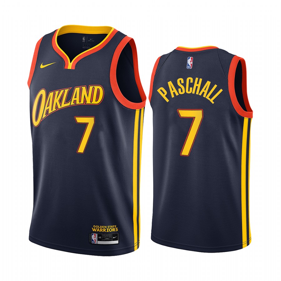Personalized Warriors #7 Eric Paschall Navy NBA Swingman 2020-21 City Edition Jersey