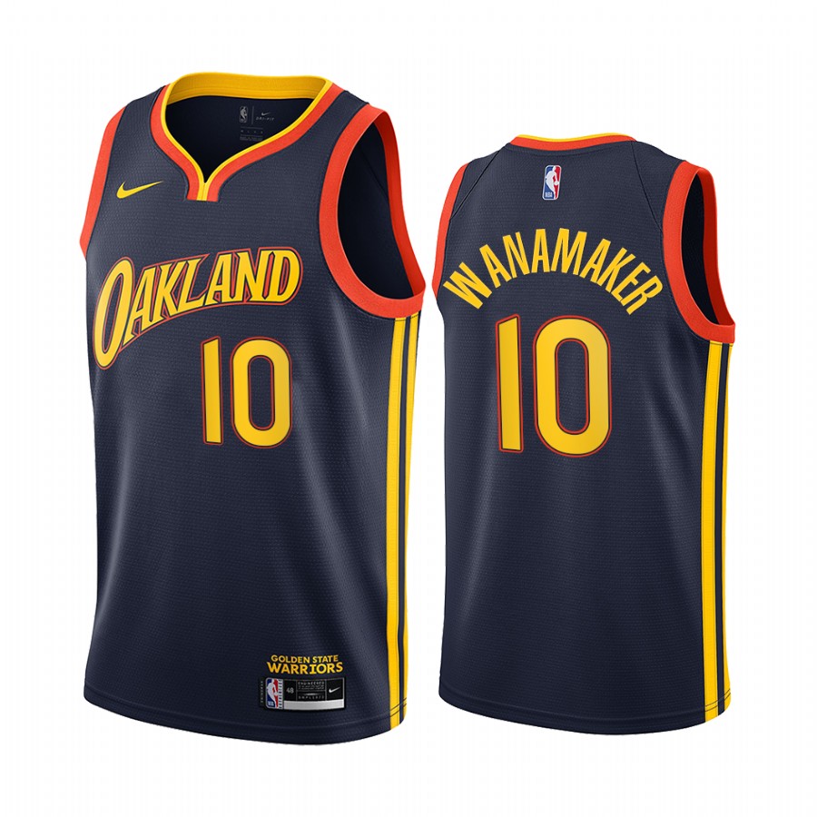 Personalized Warriors #10 Brad Wanamaker Navy NBA Swingman 2020-21 City Edition Jersey