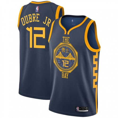 Personalized Warriors #12 Kelly Oubre Jr Navy NBA Swingman City Edition 2018 19 Jersey