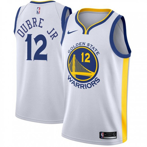 Personalized Warriors #12 Kelly Oubre Jr White NBA Swingman Association Edition 2019 2020 Jersey
