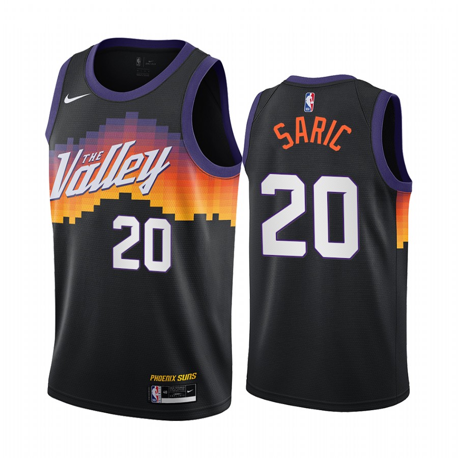 Personalized Suns #20 Dario Saric Black NBA Swingman 2020-21 City Edition Jersey