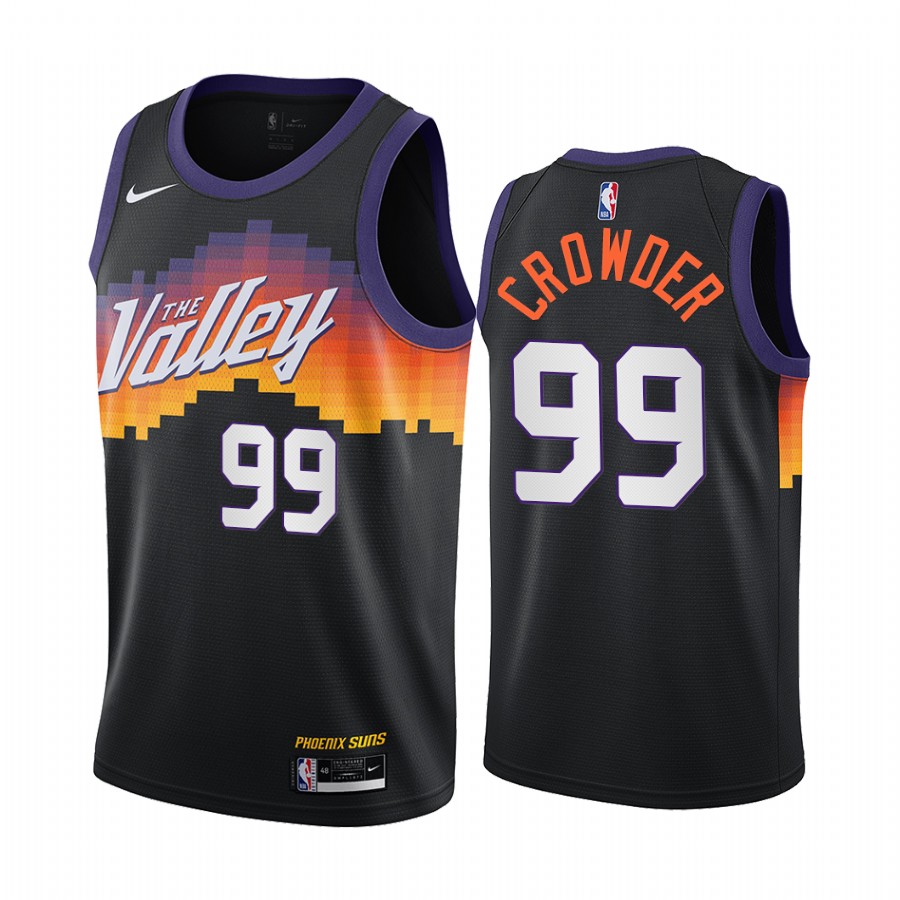 Personalized Suns #99 Jae Crowder Black NBA Swingman 2020-21 City Edition Jersey