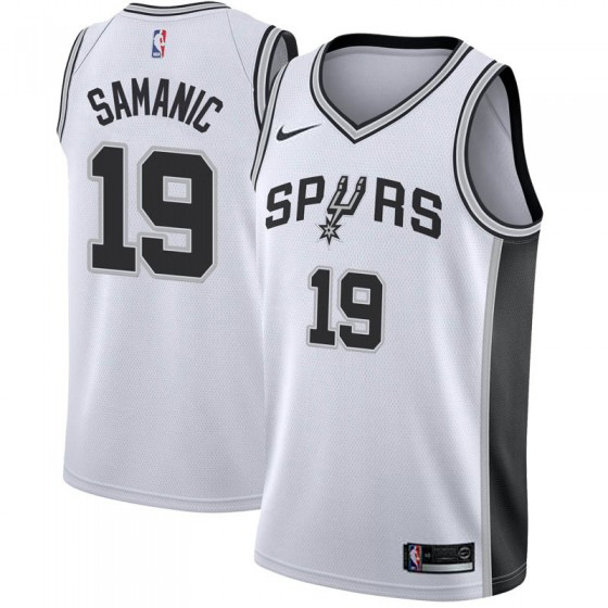 Personalized Spurs #19 Luka Samanic White NBA Swingman Association Edition Jersey