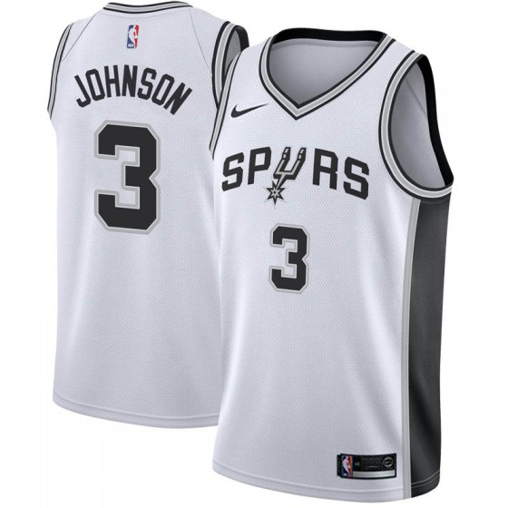 Personalized Spurs #3 Keldon Johnson White NBA Swingman Association Edition Jersey