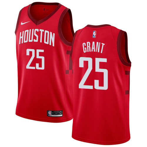 Personalized Rockets #25 Jerian Grant Red NBA Swingman Earned Edition Jersey