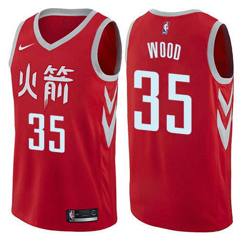 Personalized Rockets #35 Christian Wood Red NBA Swingman City Edition Jersey
