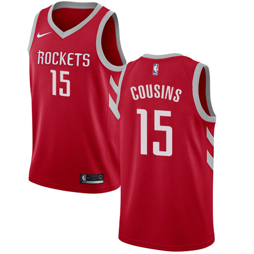 Personalized Rockets #15 DeMarcus Cousins Red NBA Swingman Icon Edition Jersey