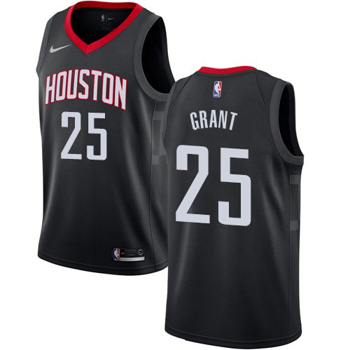 Personalized Rockets #25 Jerian Grant Black NBA Swingman Statement Edition Jersey