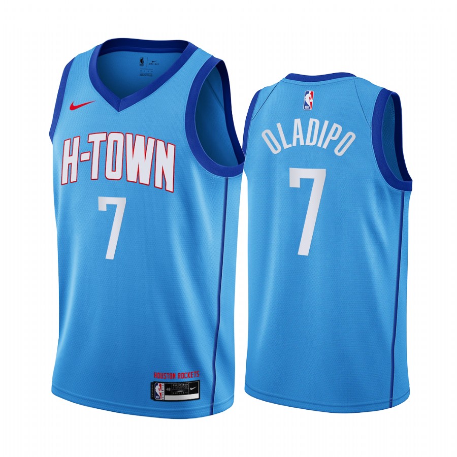 Personalized Rockets #7 Victor Oladipo Blue NBA Swingman 2020-21 City Edition Jersey
