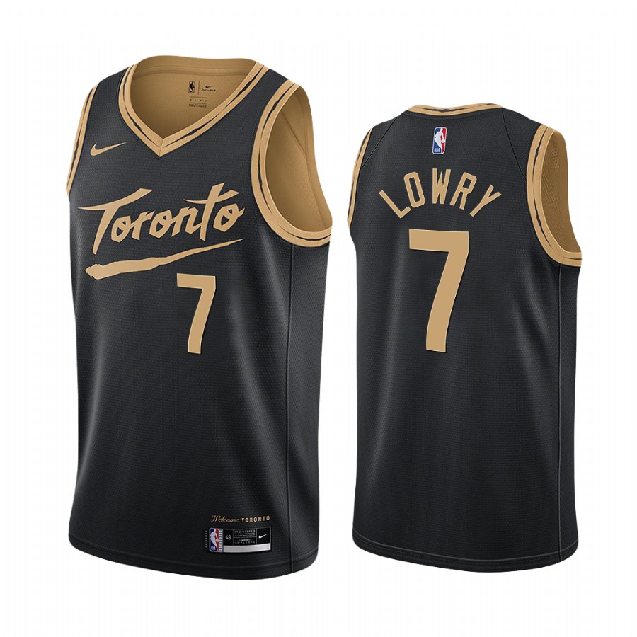 Personalized Raptors #7 Kyle Lowry Black NBA Swingman 2020-21 City Edition Jersey
