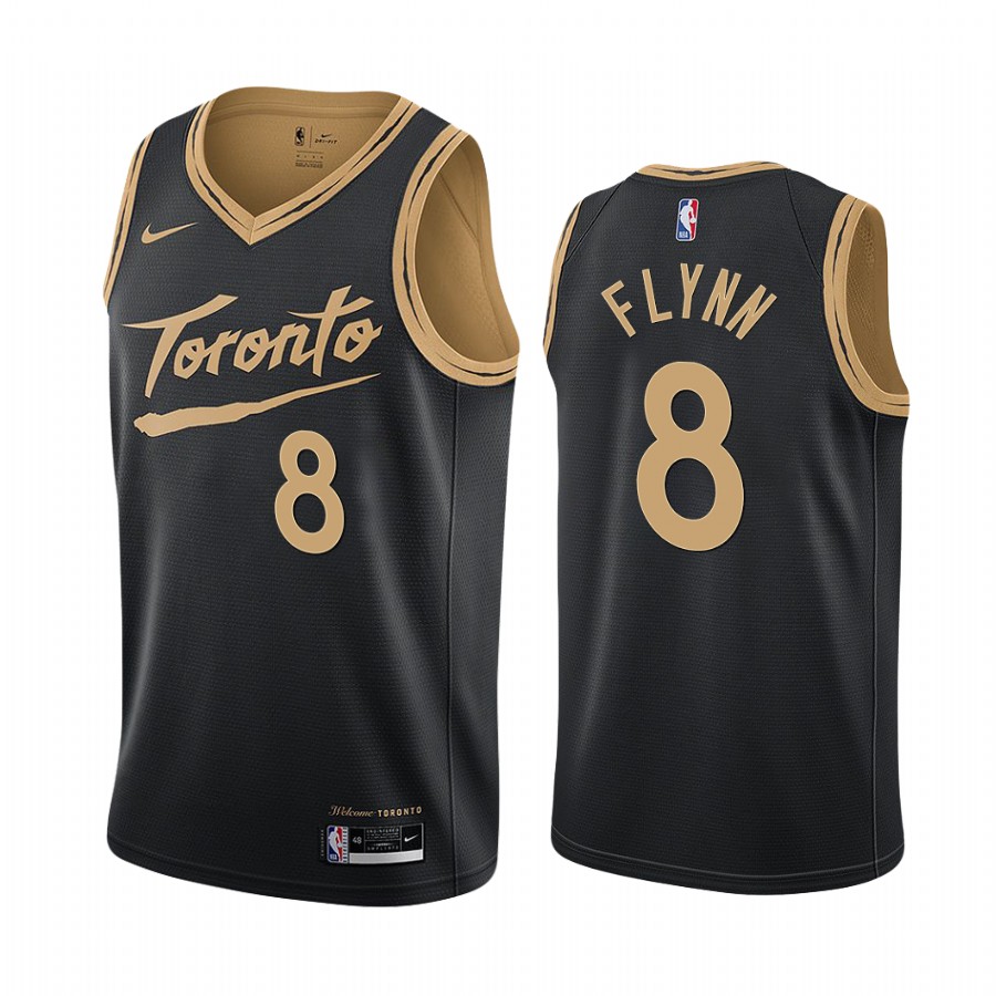 Personalized Raptors #8 Malachi Flynn Black NBA Swingman 2020-21 City Edition Jersey