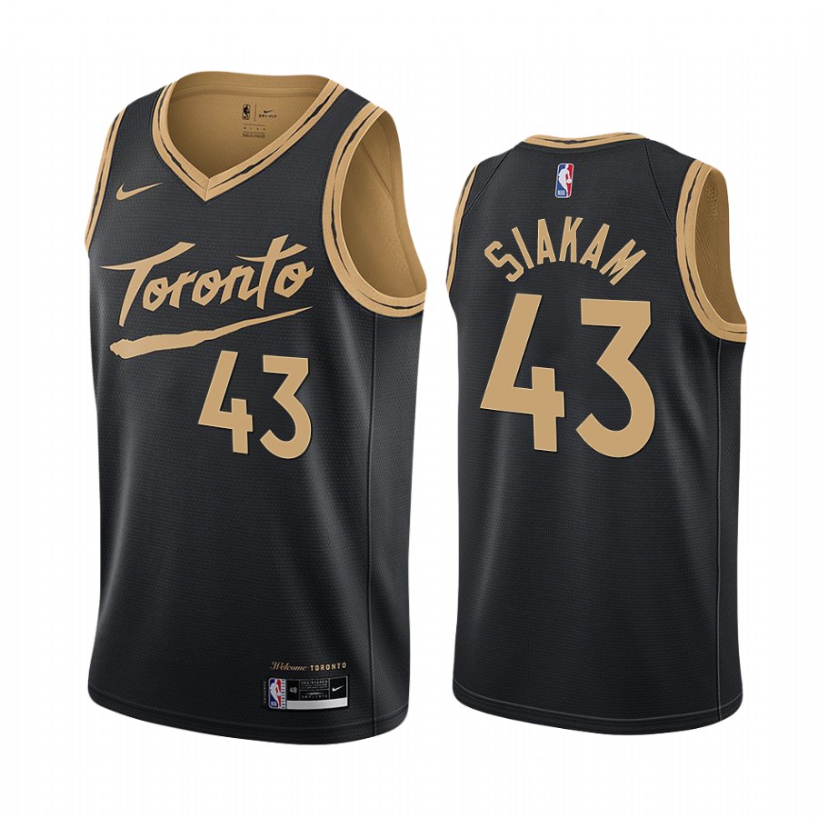 Personalized Raptors #43 Pascal Siakam Black NBA Swingman 2020-21 City Edition Jersey