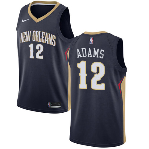 Personalized Pelicans #12 Steven Adams Navy NBA Swingman Icon Edition Jersey