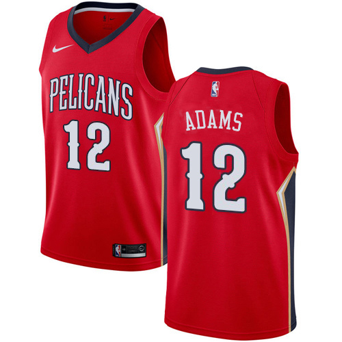 Personalized Pelicans #12 Steven Adams Red NBA Swingman Statement Edition Jersey