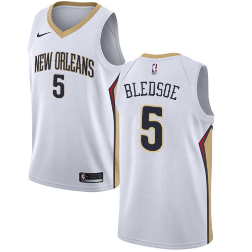 Personalized Pelicans #5 Eric Bledsoe White NBA Swingman Association Edition Jersey