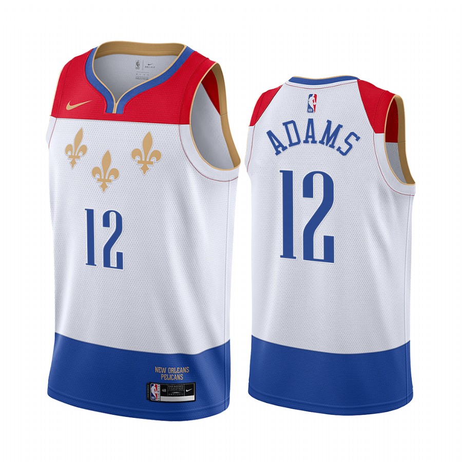 Personalized Pelicans #12 Steven Adams White NBA Swingman 2020-21 City Edition Jersey