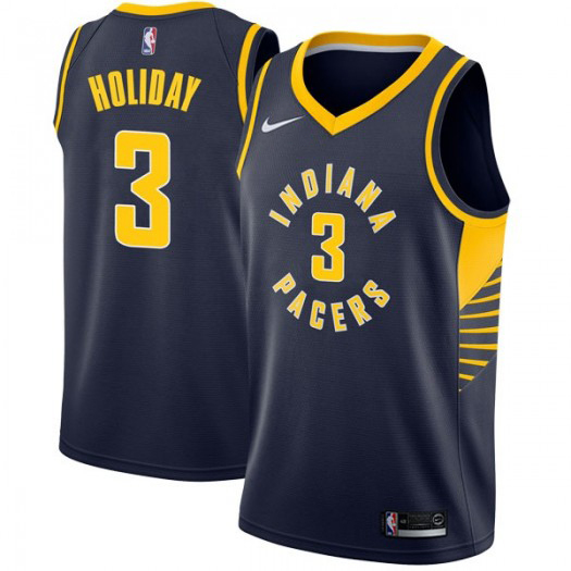 Personalized Pacers #3 Aaron Holiday Navy Blue NBA Swingman Icon Edition Jersey