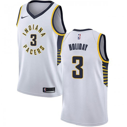 Personalized Pacers #3 Aaron Holiday White NBA Swingman Association Edition Jersey