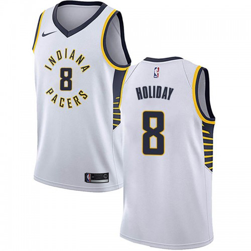 Personalized Pacers #8 Justin Holiday White NBA Swingman Association Edition Jersey