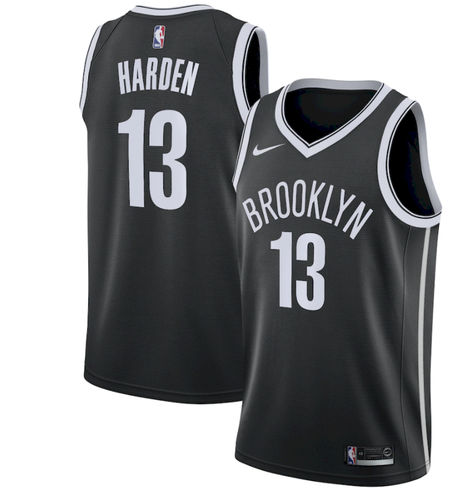 Personalized Nets #13 James Harden Black NBA Swingman Icon Edition Jersey
