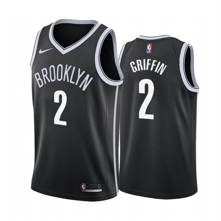 Personalized Nets #2 Blake Griffin Black NBA Swingman Icon Edition Jersey