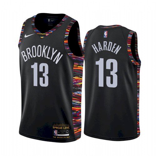 Personalized Nets #13 James Harden Black NBA Swingman City Edition 2018 19 Jersey