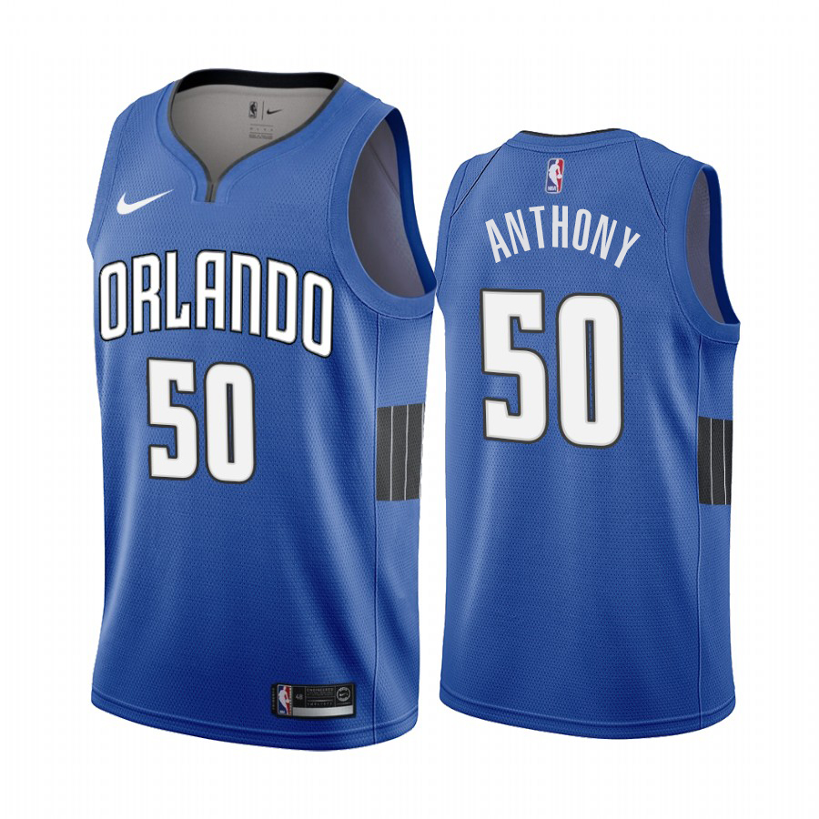 Personalized Magic #50 Cole Anthony Blue NBA Swingman Statement Edition 2019 2020 Jersey