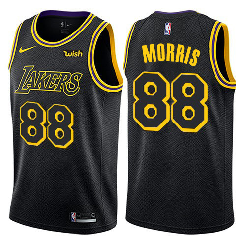 Personalized Lakers #88 Markieff Morris Black NBA Swingman City Edition Jersey