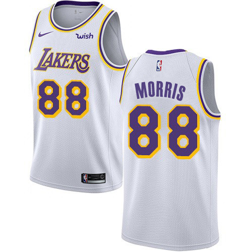 Personalized Lakers #88 Markieff Morris White NBA Swingman Association Edition Jersey