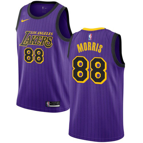 Personalized Lakers #88 Markieff Morris Purple NBA Swingman City Edition 2018 19 Jersey