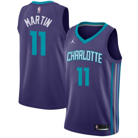 Personalized Hornets #11 Cody Martin Purple NBA Jordan Swingman Statement Edition Jersey