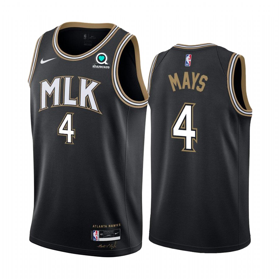 Personalized Hawks #4 Skylar Mays Black NBA Swingman 2020-21 City Edition Jersey